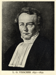 106895 Portret van L.G. Visscher, geboren 1797, hoogleraar in de geschiedenis aan de Utrechtse hogeschool (1831-1859), ...